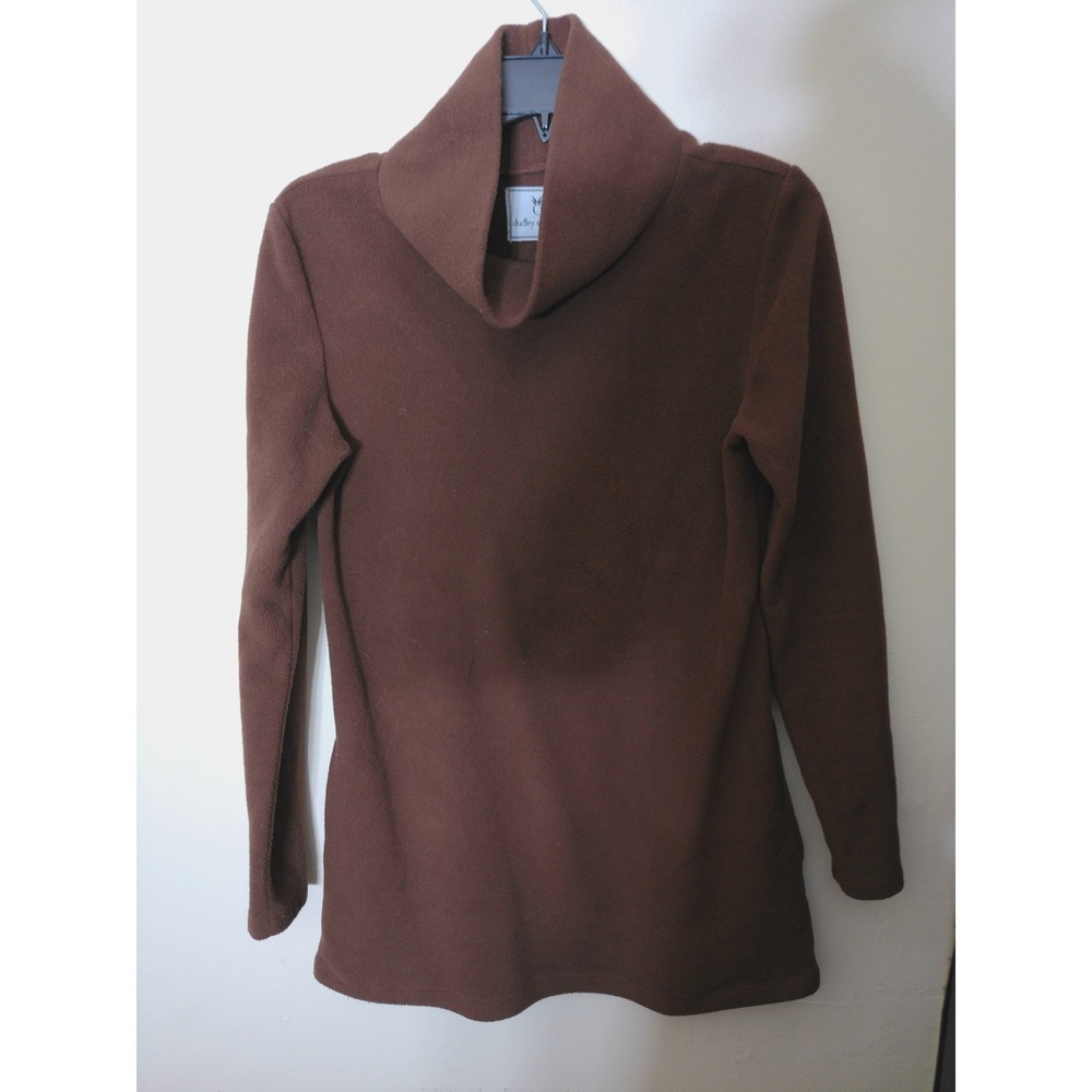 Dudley Stephens Fleece Turtleneck Pullover Women S Brown Park Slope Cozy Preppy